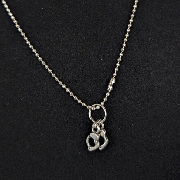 (2/$20) Ball Chain Tiny Handcuff Pendant Necklace - Picture 4 of 5